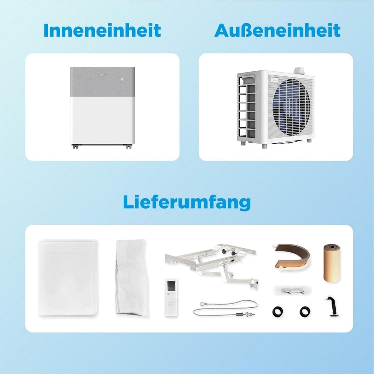 Midea mobile Split-Klimaanlage PortaSplit 12.000 BTU / 3,5kW