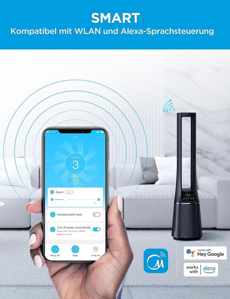 2-in-1 Tower Fan and Air Purifier MFP-120i (BL)